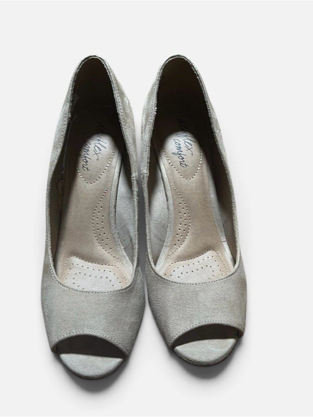 dexflex comfort Taup Peep-Toe Heels